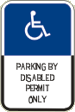 Vulcan Signs - R7-8-FL - Parking By Disabled Permit Only (Florida)