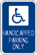 Vulcan Signs - R7-8b - Handicapped Parking Only Symbol