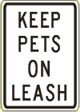 Vulcan Signs - KG-20 - Keep Pets On Leash Sign