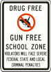 Vulcan Signs - C-23 - Drug Free Gun Free School Zone