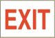 Industrial Signs Exit on white background EX-1 10 x 7 and 14 x 10