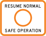 Vulcan Signs - Waterway Signs - CG-5 - Resume Normal Safe Operations Sign