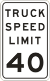 Vulcan Signs - R2-2a-40 - Truck Speed Limit 40