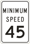 Vulcan Signs - R2-4-45 - Minimum Speed 45