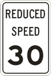 Vulcan Signs - r2-5b-30 - Reduced Speed 30