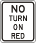 Vulcan Signs - R10-11a - No Turn On Red