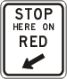 Vulcan Signs - R10-6 - Stop Here On Red