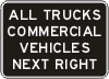 Vulcan Signs - R13-1 - All trucks commercial vehicles next right