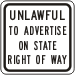 Vulcan Signs - R20-4 - Unlawful to advertise on state right of way