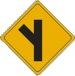 Vulcan Signs - W2-3L - Side road left