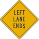 Vulcan Signs - W9-1L - Left Lane Ends