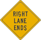 Vulcan Signs - W9-1R - Right Lane Ends