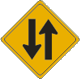 Vulcan Signs - W6-3 - Two Way Traffic Sign