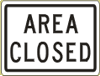 Vulcan Signs - CD-2 - Area Closed Sign