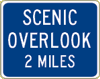 Vulcan Signs - D6-3r- Scenic Overlook (45 Degrees) Sign