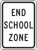 Vulcan Signs - S5-2 - End School Zone Signs