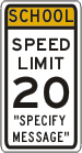 Vulcan Signs - S6-1-20 - School Speed Limit Signs