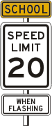 Vulcan Signs - R2-1-20 - School Speed Limit Signs