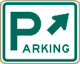 Vulcan Signs - Airport Signs - *D4-1R - Airport Parking Right 45 Degree Arrow Sign