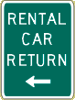 Vulcan Signs - Airport Signs - *I-55L - Rental Car Return Sign