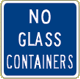 Vulcan Signs - KP-4 - No Glass Containers Sign