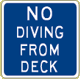 Vulcan Signs - KP-6 - No Diving From Deck Sign