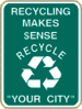 Vulcan Signs - CV-21 - Recycling Makes Sense Sign