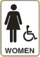 Industrial Signs Handicap Women Bathroom Sign BR-4 7 x 10