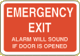Industrial Signs Emergency Exit Alarm Will Sound If Door Is Opened EX-8 14 x 10
