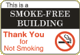 Industrial Signs This is a Smoke-Free Building Thank You for Not   Smoking NS-17 14 x 10
