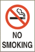 Industrial Signs No Smoking with no smoking symbol NS-1 7 x 10 and 10 x 14