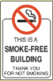 Industrial Signs This is a Smoke-Free Building Thank You For Not   Smoking NS-22 7 x 10