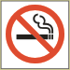 Industrial Signs With No Smoking Symbol on a White Background NS-27 4 x 4