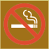 Industrial Signs With No Smoking Symbol on a Brown Background NS-28   4 x 4