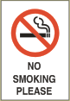 Industrial Signs No Smoking Please NS-5 7 x 10 and 10 x 14