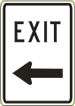Industrial Sign Exit with left arrow R6-11L 12 x 18