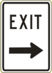 Industrial Sign Exit with right arrow R6-11R 12 x 18