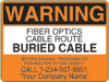 Vulcan Signs - Utility Signs - UCM-1 - Warning Fiber Optics Cable Route Buried Cable Sign
