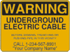 Vulcan Signs - Utility Signs - UEC-202 - Warning Underground Electric Cable