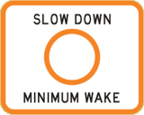 Vulcan Signs - Waterway Signs - CG-4 - Slow Down Minium Wake Sign