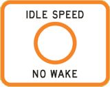 Vulcan Signs - Waterway Signs - CG-6 - Idle Speed No Wake Sign