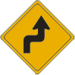 Vulcan Signs - W1-3R - Reverse Turn Right