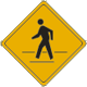 Vulcan Signs - W11A-2 - Pedestrian Sign