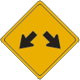Vulcan Signs - W12-1 - Double Down Arrow Sign