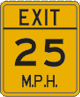 Vulcan Signs - W13-2-25 - Exit Speed Advisory Sign
