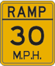 Vulcan Signs - W13-3-30 - Exit Speed Advisory Sign