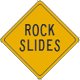 Vulcan Signs - W31-1 - Rock Slides Sign