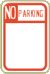 Vulcan Signs - R7-9B - Do It Yourself No Parking Sign
