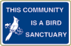 Vulcan Signs - CV-14 - This Community Is A Bird Sanctuary Sign