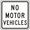 Vulcan Signs - R5-3 - No Motor Vehicles Sign